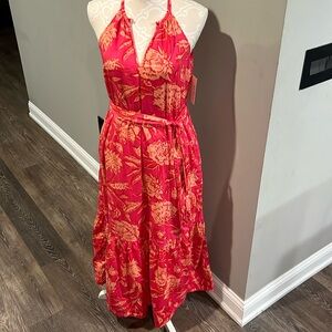 Evereve Red Halter Maxi Sundress